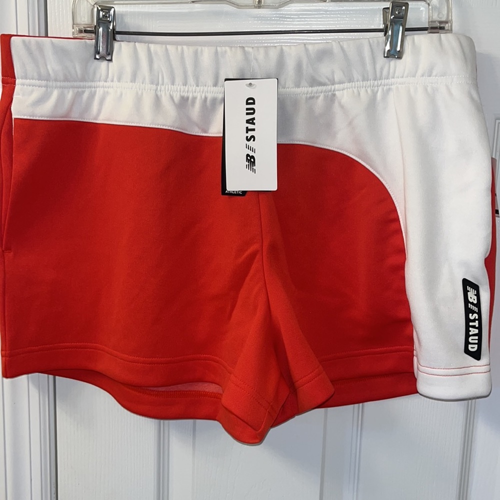 New Balance Orange and Red Athletic Shorts Performance Design